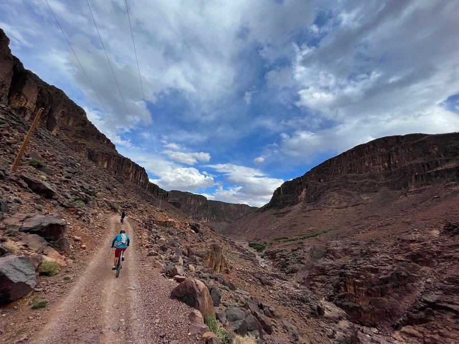 Mountain bike trail in the Atlas Mountains